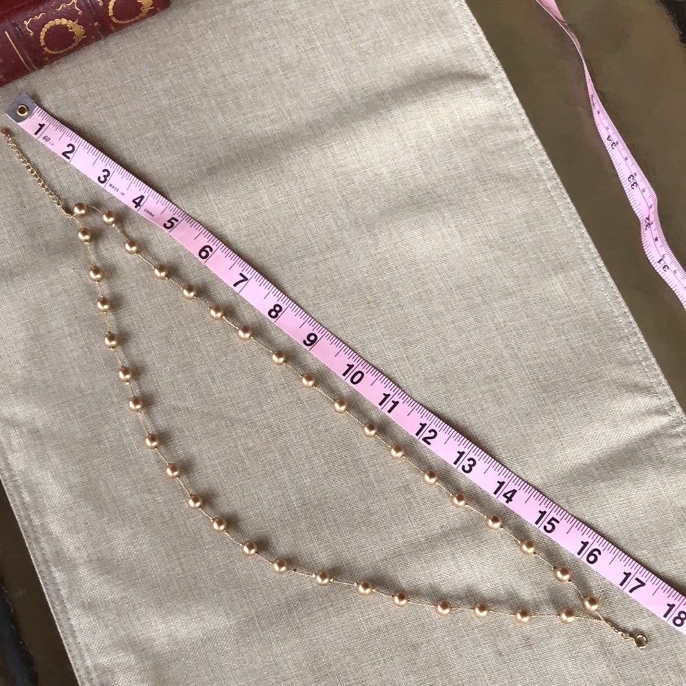 Vintage Monet double strand gold bead necklace - Picture 6 of 7